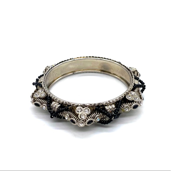 Jewelry - Art Deco Bangle w/ Rhinestones & Crystals